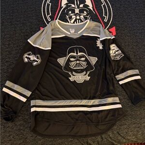 Star Wars Black & Gray Darth Vader Dark Side Hockey Jersey